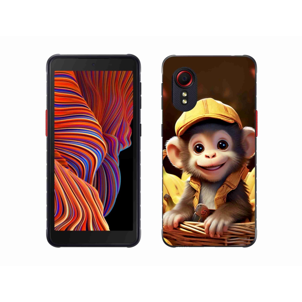 Gélový kryt mmCase na Samsung Galaxy Xcover 5 - opice v košíku