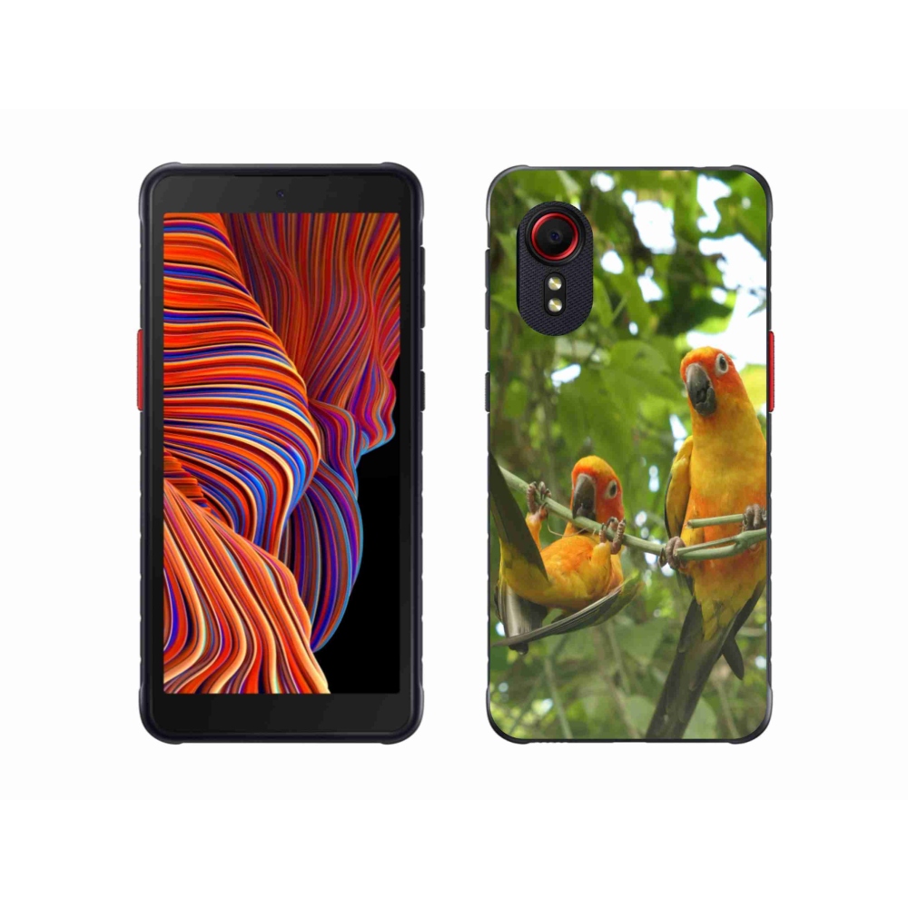 Gélový kryt mmCase na Samsung Galaxy Xcover 5 - papagáje aratingy