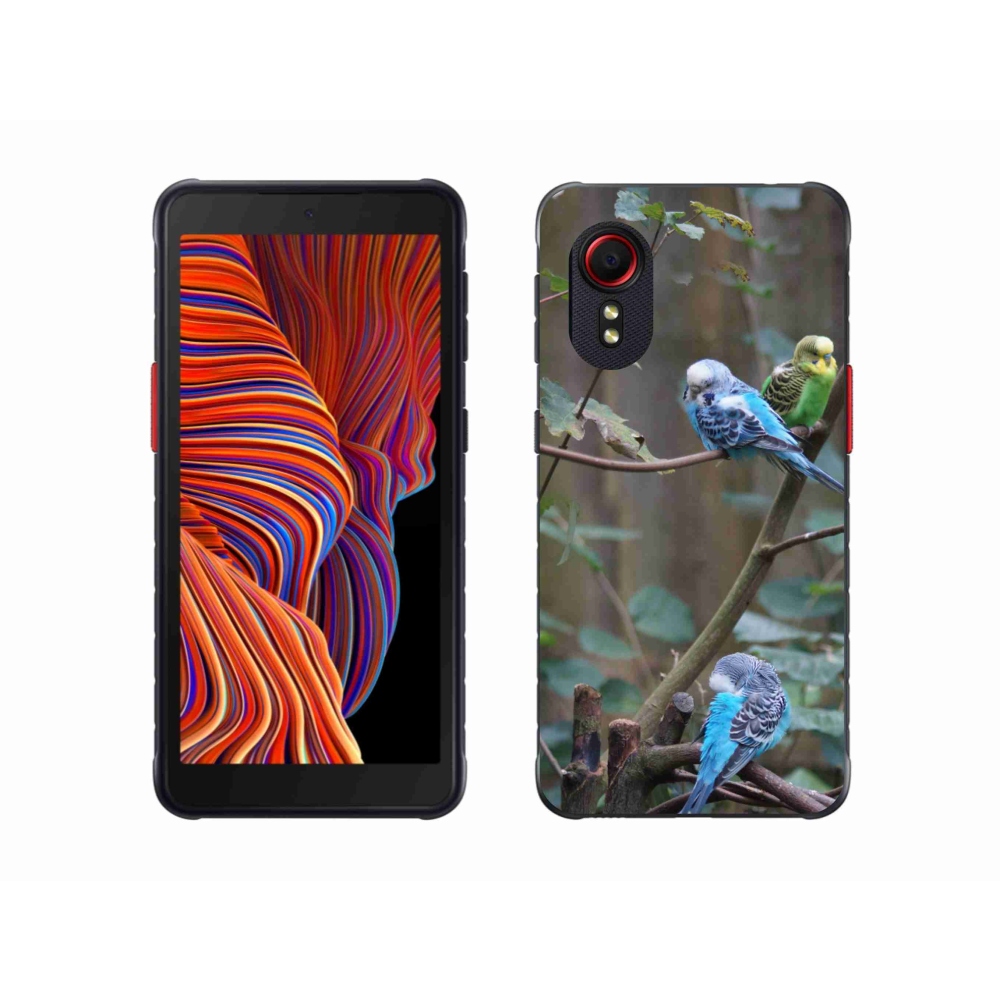 Gélový kryt mmCase na Samsung Galaxy Xcover 5 - papagáje na vetve