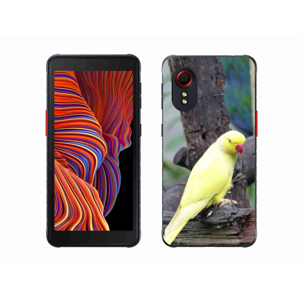 Gélový kryt mmCase na Samsung Galaxy Xcover 5 - papagáj alexander žltý
