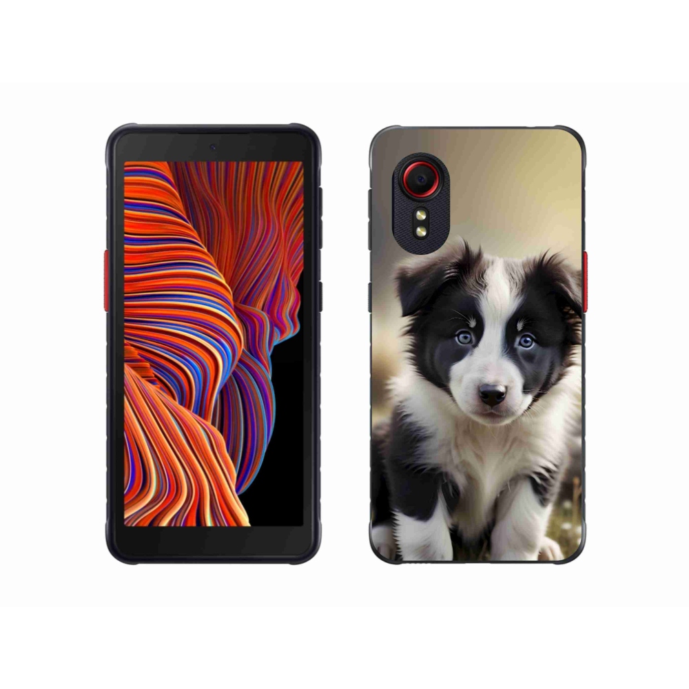 Gélový kryt mmCase na Samsung Galaxy Xcover 5 - roztomilá border kólia