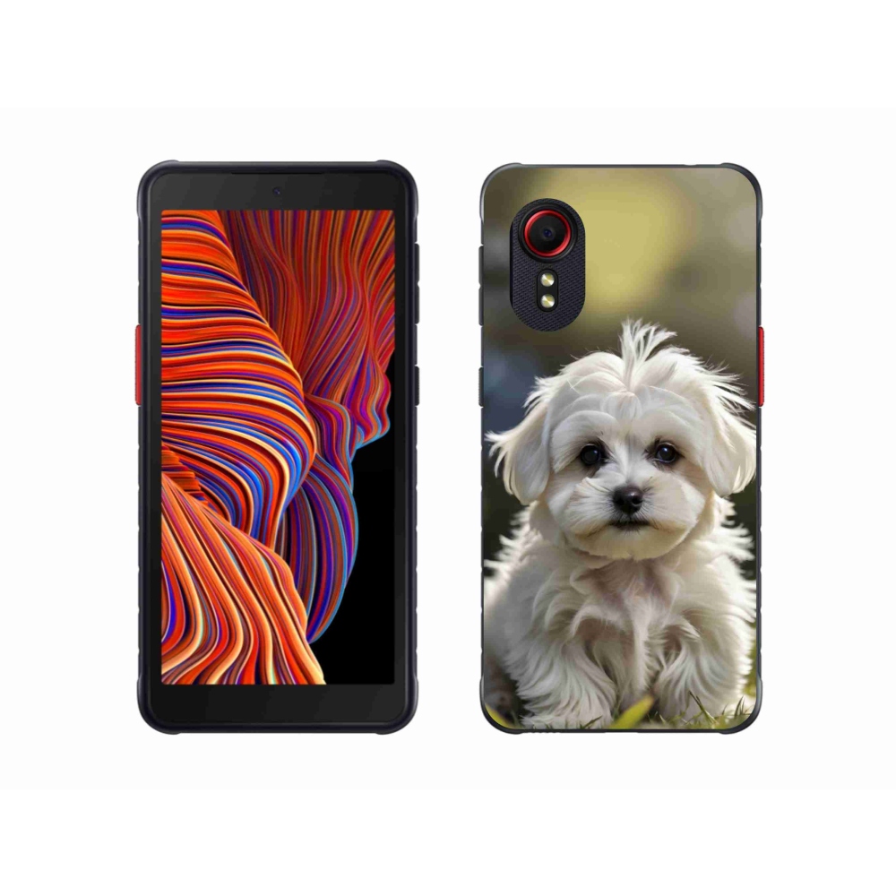 Gélový kryt mmCase na Samsung Galaxy Xcover 5 - roztomilý maltézsky psík