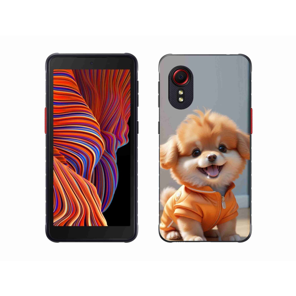 Gélový kryt mmCase na Samsung Galaxy Xcover 5 - roztomilý pomeranian v mikine