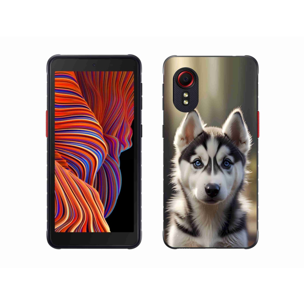 Gélový kryt mmCase na Samsung Galaxy Xcover 5 - roztomilý sibírsky husky