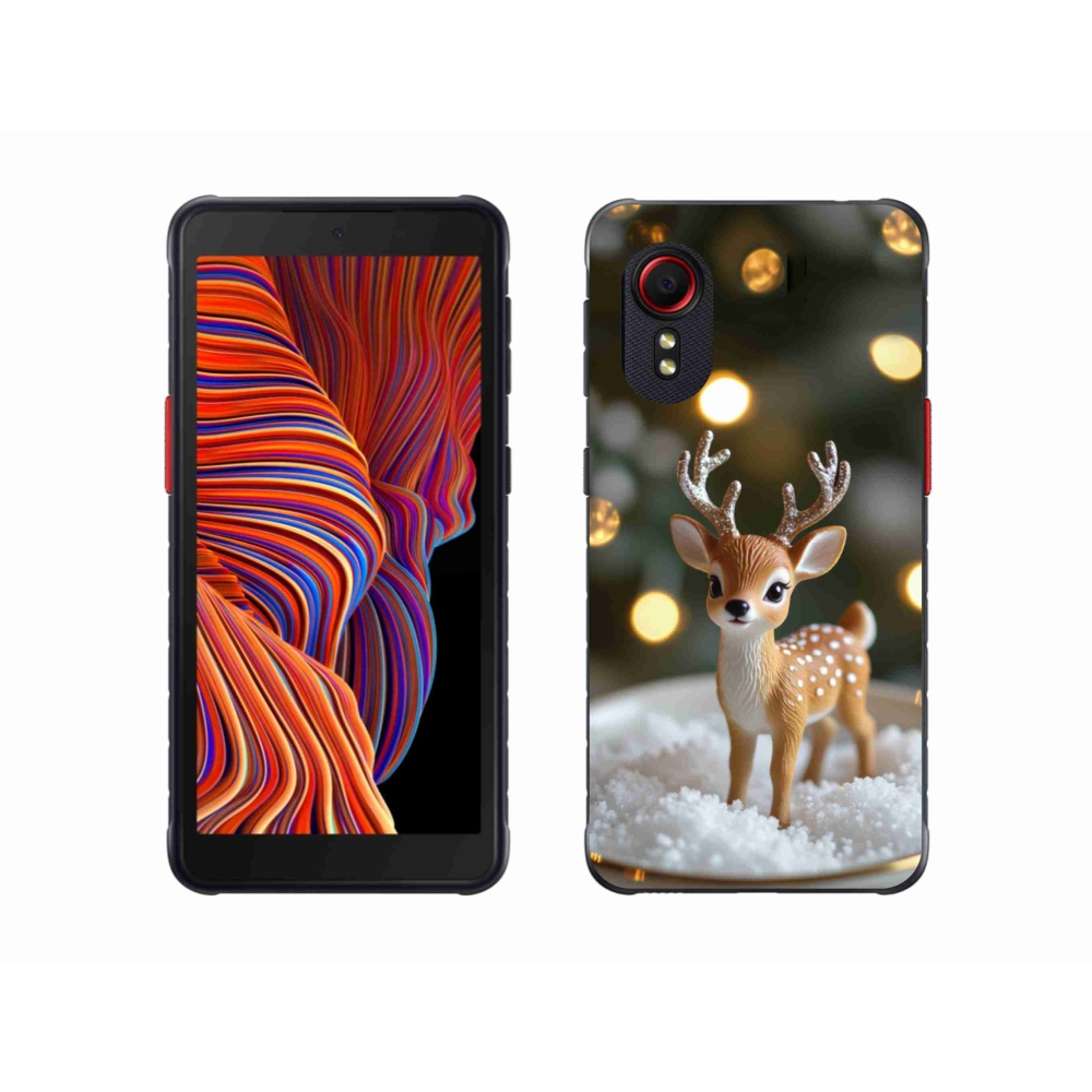 Gélový kryt mmCase na Samsung Galaxy Xcover 5 - roztomilý vianočný jeleň