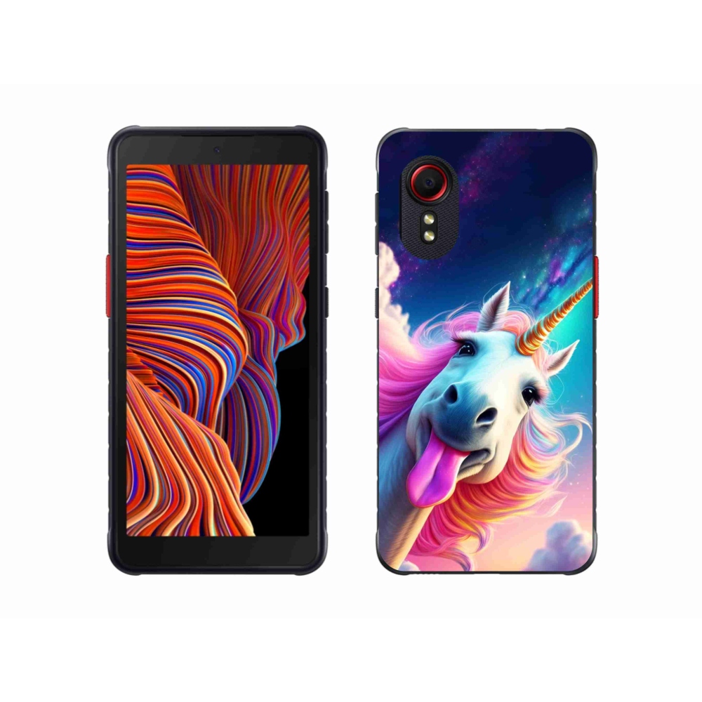 Gélový kryt mmCase na Samsung Galaxy Xcover 5 - šialený jednorožec