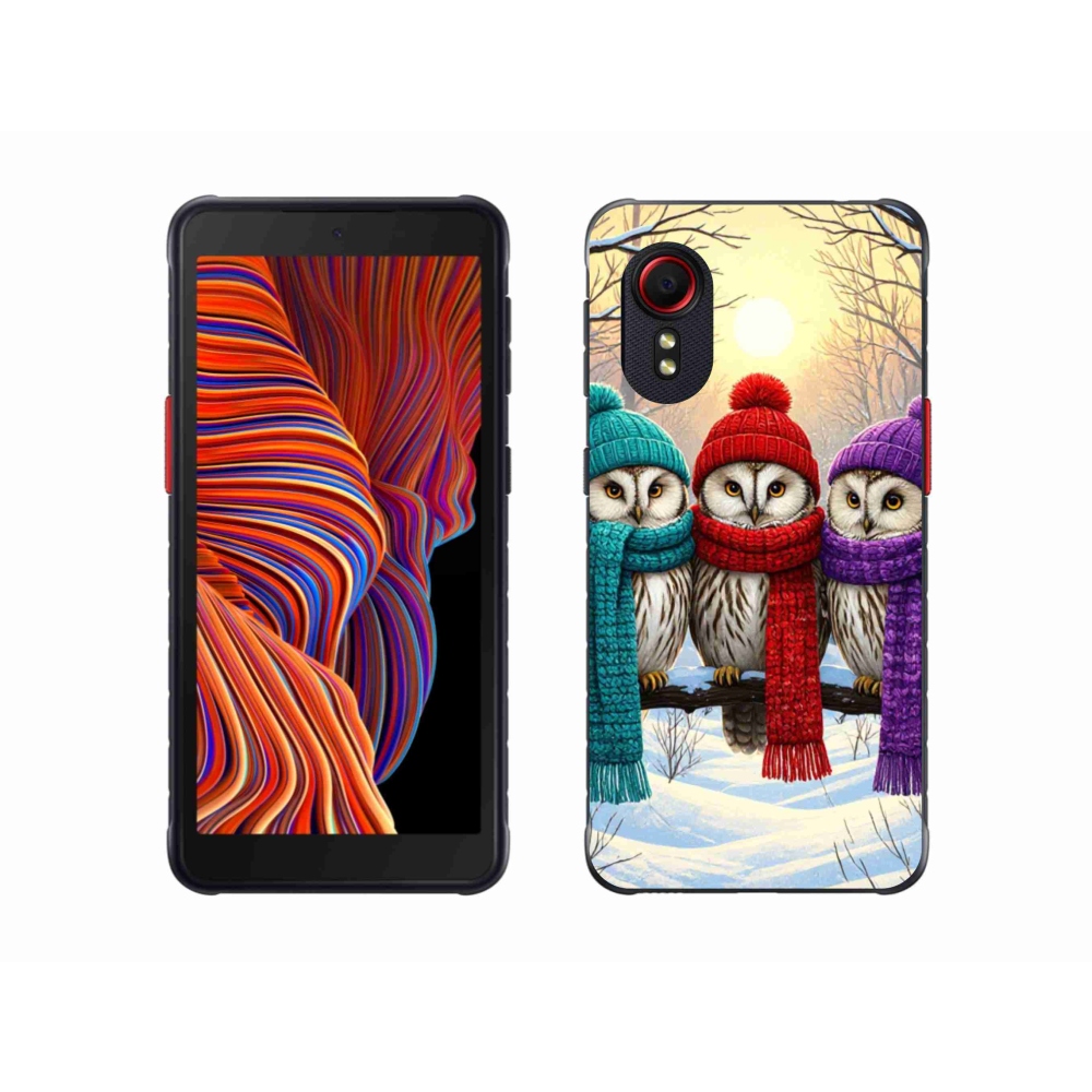 Gélový kryt mmCase na Samsung Galaxy Xcover 5 - soví priatelia