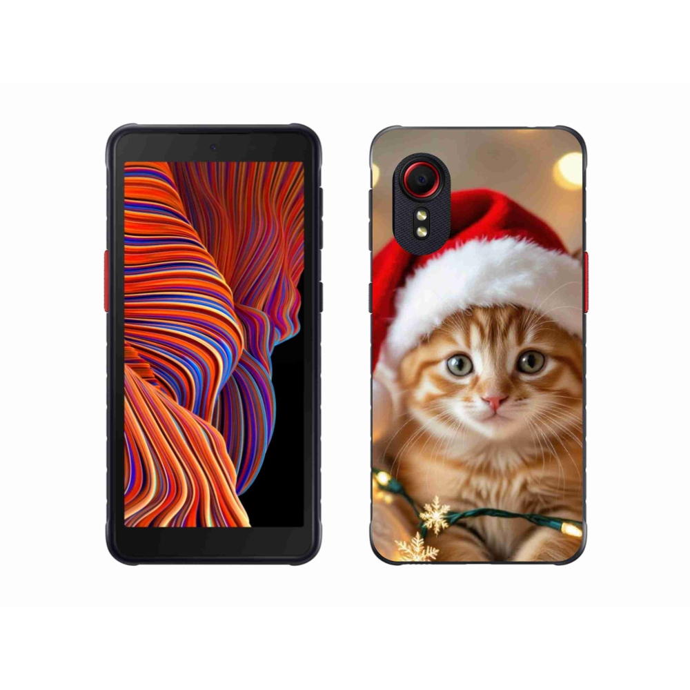 Gélový kryt mmCase na Samsung Galaxy Xcover 5 - vianočné mačiatko