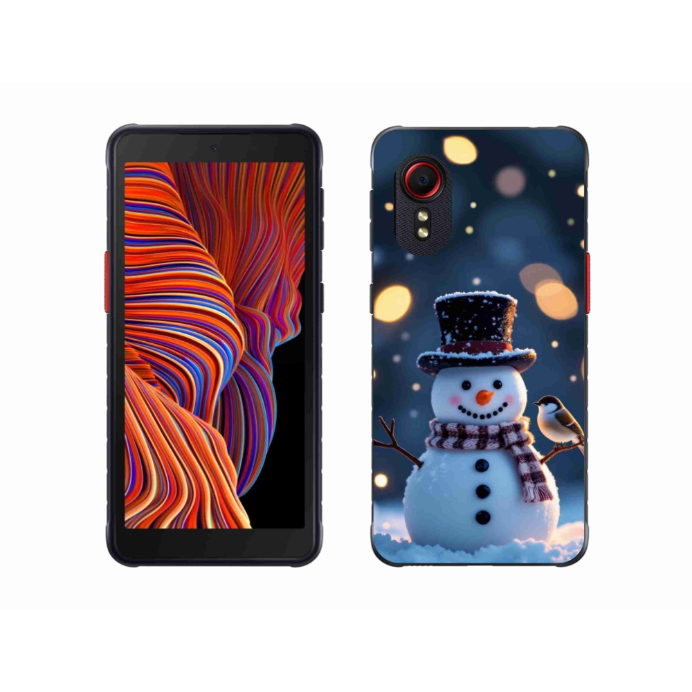 Gélový kryt mmCase na Samsung Galaxy Xcover 5 - vianočný snehuliak