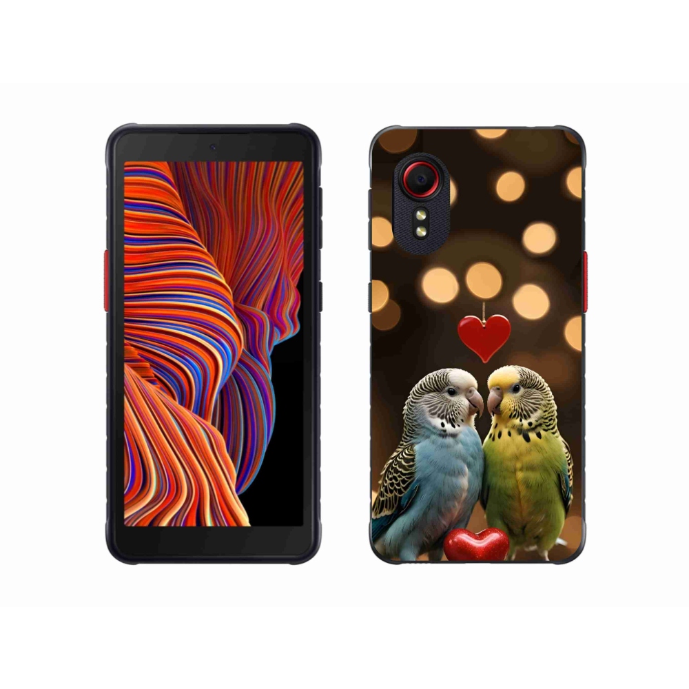 Gélový kryt mmCase na Samsung Galaxy Xcover 5 - zamilovaní papagáje