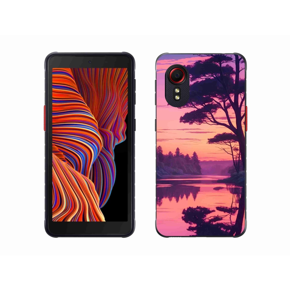 Gélový kryt mmCase na Samsung Galaxy Xcover 5 - západ slnka nad jazerom