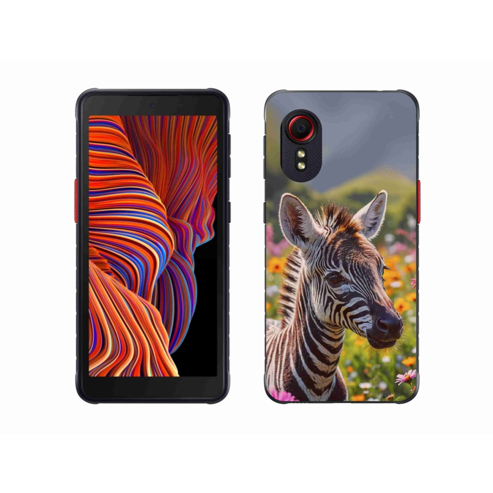 Gélový kryt mmCase na Samsung Galaxy Xcover 5 - zebra na lúke