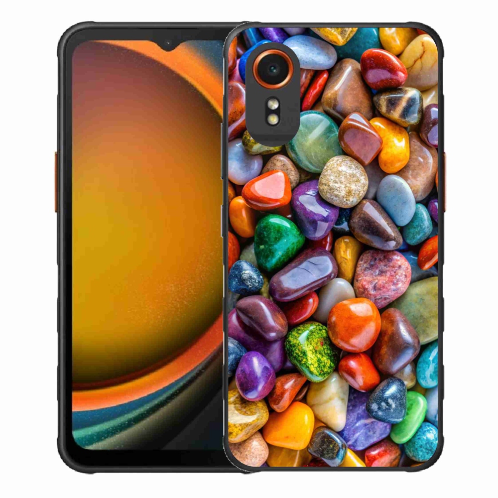 Gélový kryt mmCase na Samsung Galaxy Xcover 7 - farebné kamienky