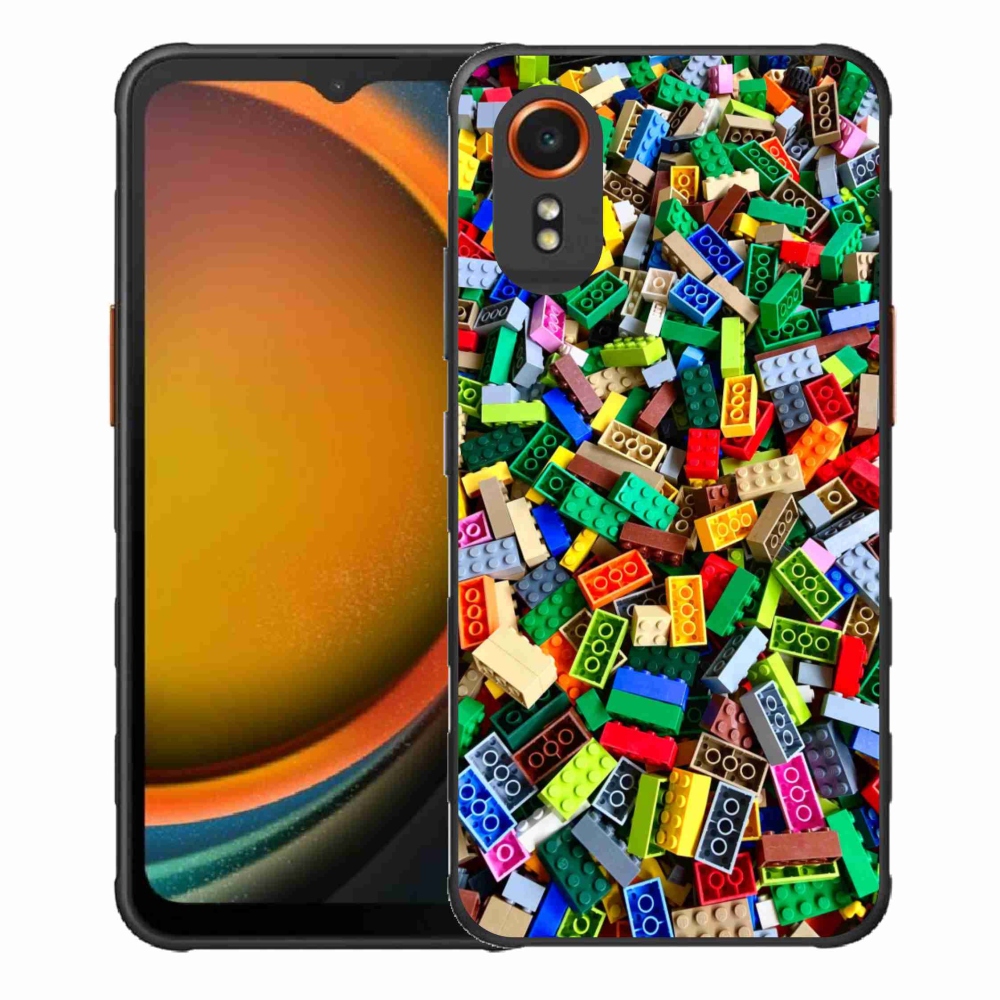 Gélový kryt mmCase na Samsung Galaxy Xcover 7 - farebné stavebné kocky
