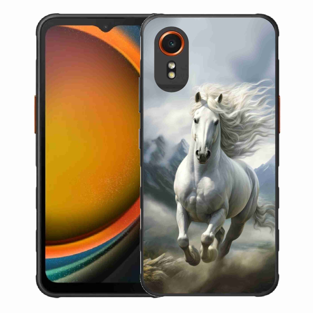 Gélový kryt mmCase na Samsung Galaxy Xcover 7 - bežiaci biely kôň 3