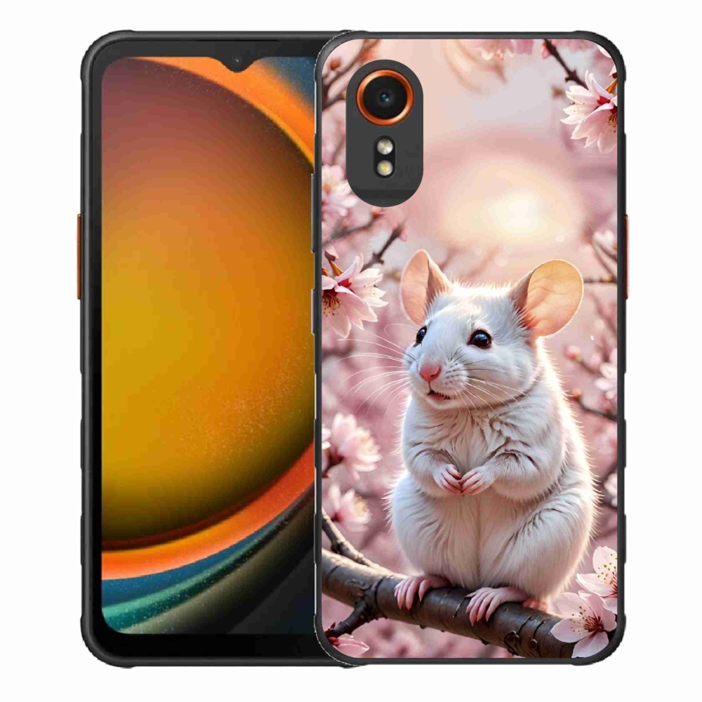 Gélový kryt mmCase na Samsung Galaxy Xcover 7 - biela myš na vetve
