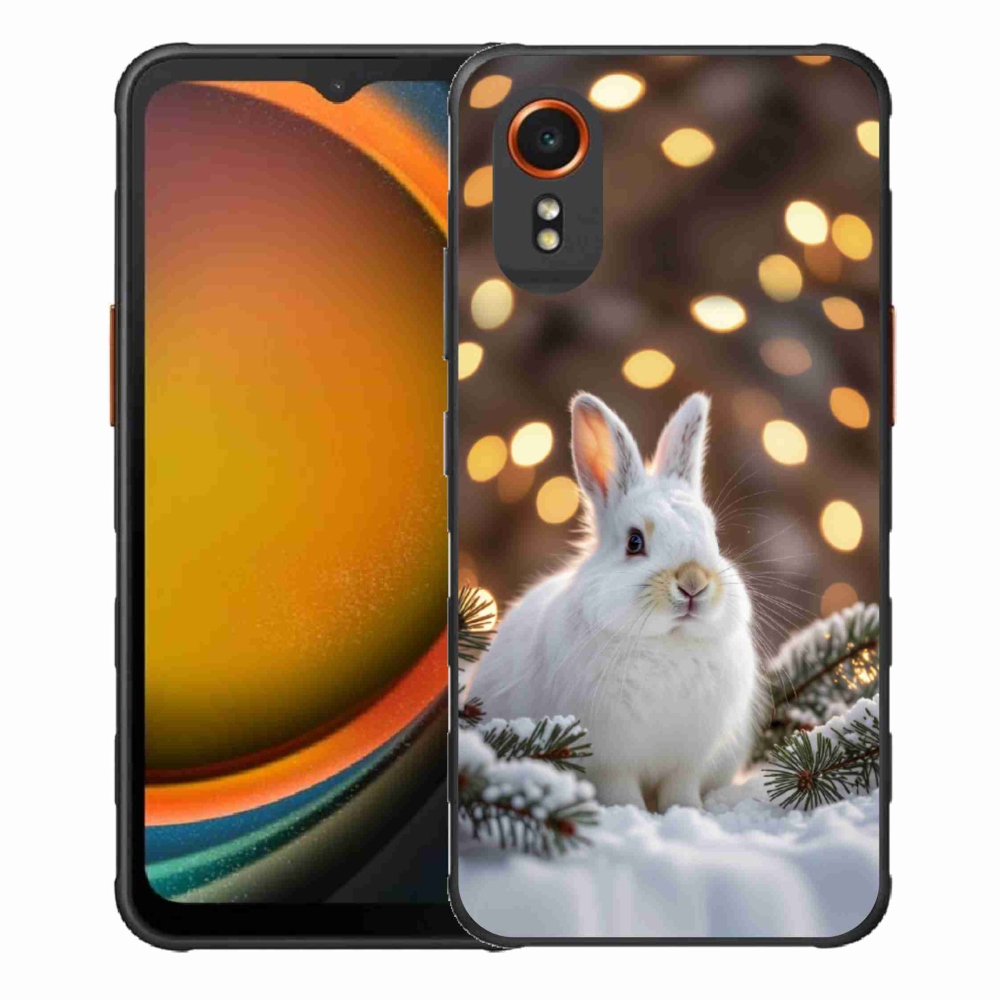 Gélový kryt mmCase na Samsung Galaxy Xcover 7 - biely zajac