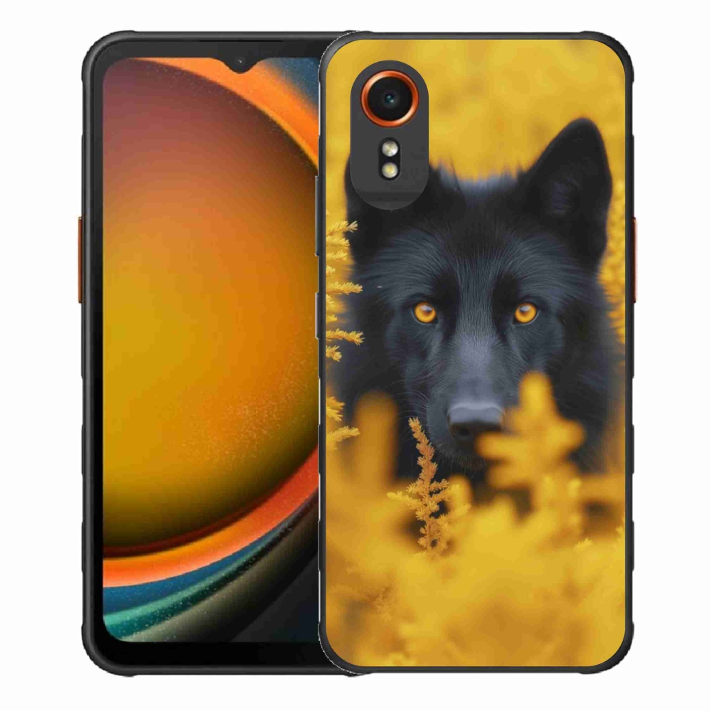 Gélový kryt mmCase na Samsung Galaxy Xcover 7 - čierny vlk 2