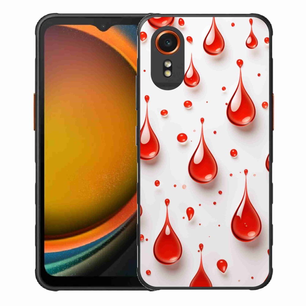 Gélový kryt mmCase na Samsung Galaxy Xcover 7 - červené kvapky