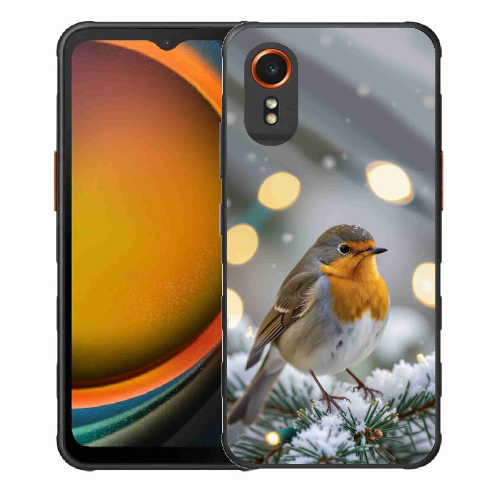 Gélový kryt mmCase na Samsung Galaxy Xcover 7 - červienka v zime
