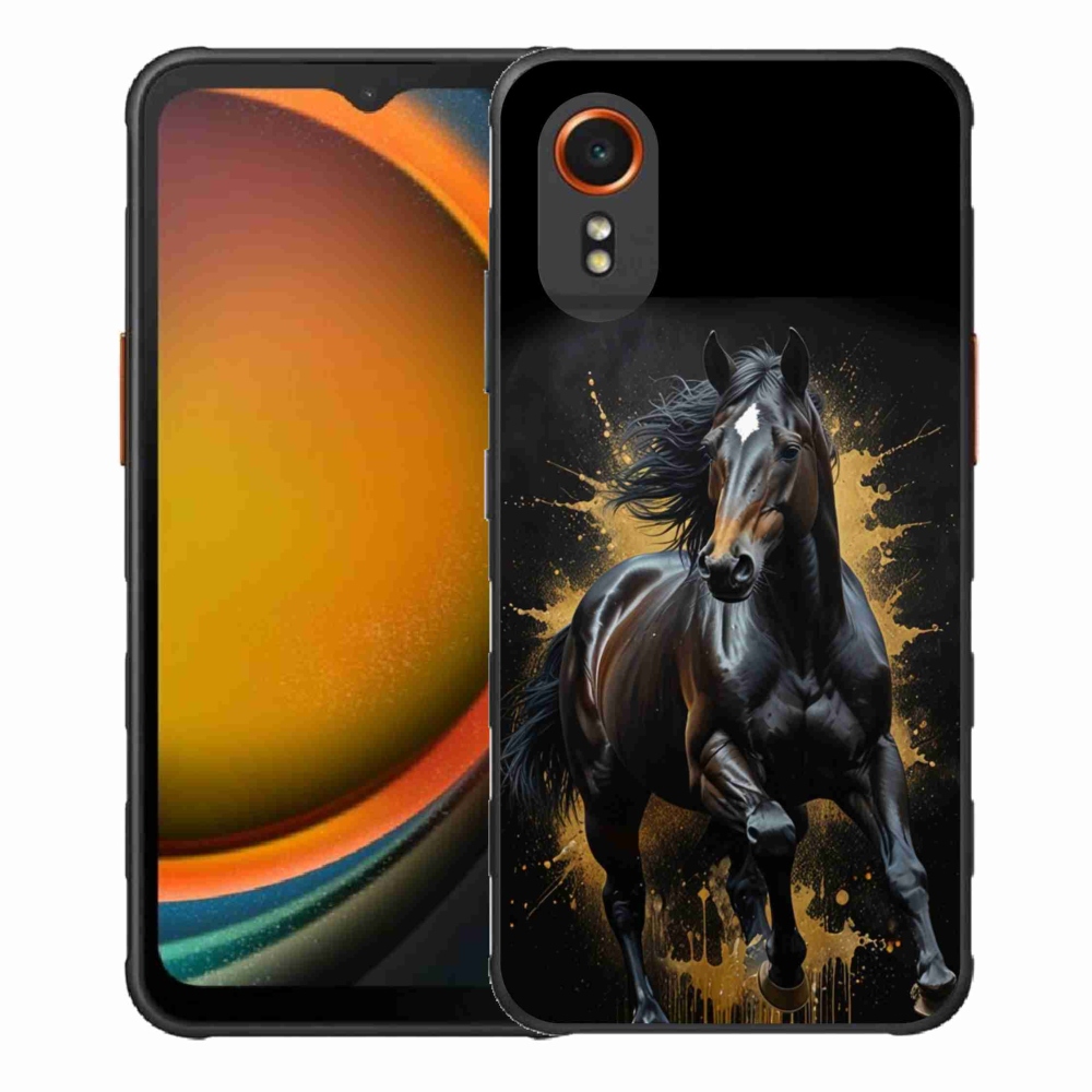 Gélový kryt mmCase na Samsung Galaxy Xcover 7 - elegantný čierny žrebec