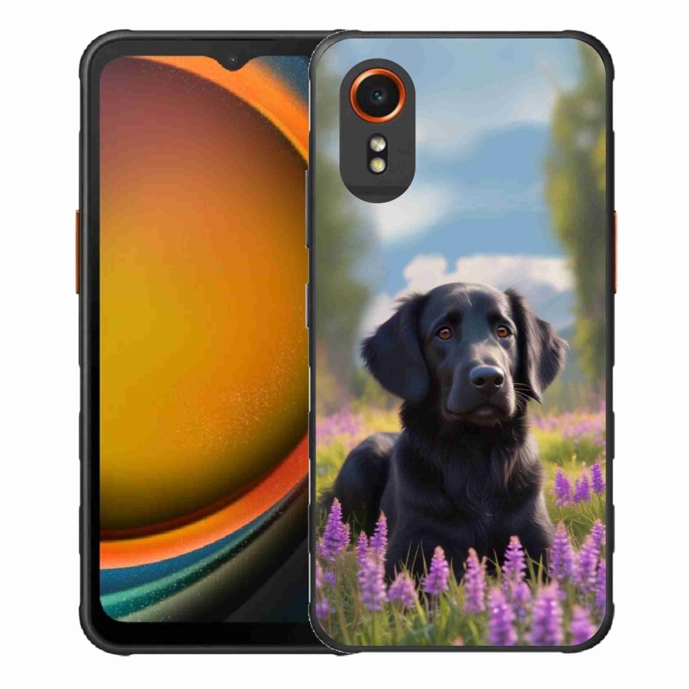 Gélový kryt mmCase na Samsung Galaxy Xcover 7 - elegantný čierny retriever