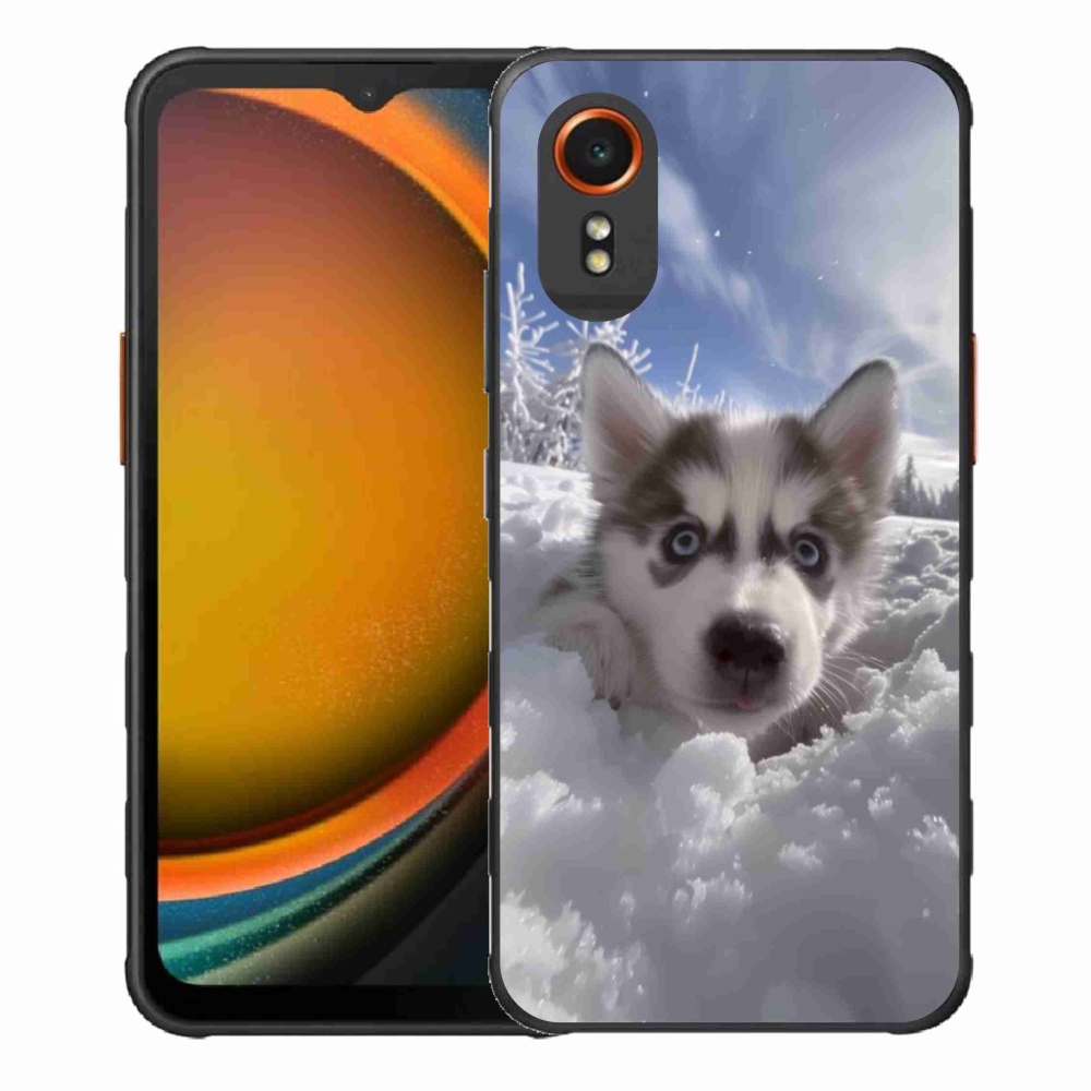 Gélový kryt mmCase na Samsung Galaxy Xcover 7 - husky v snehu