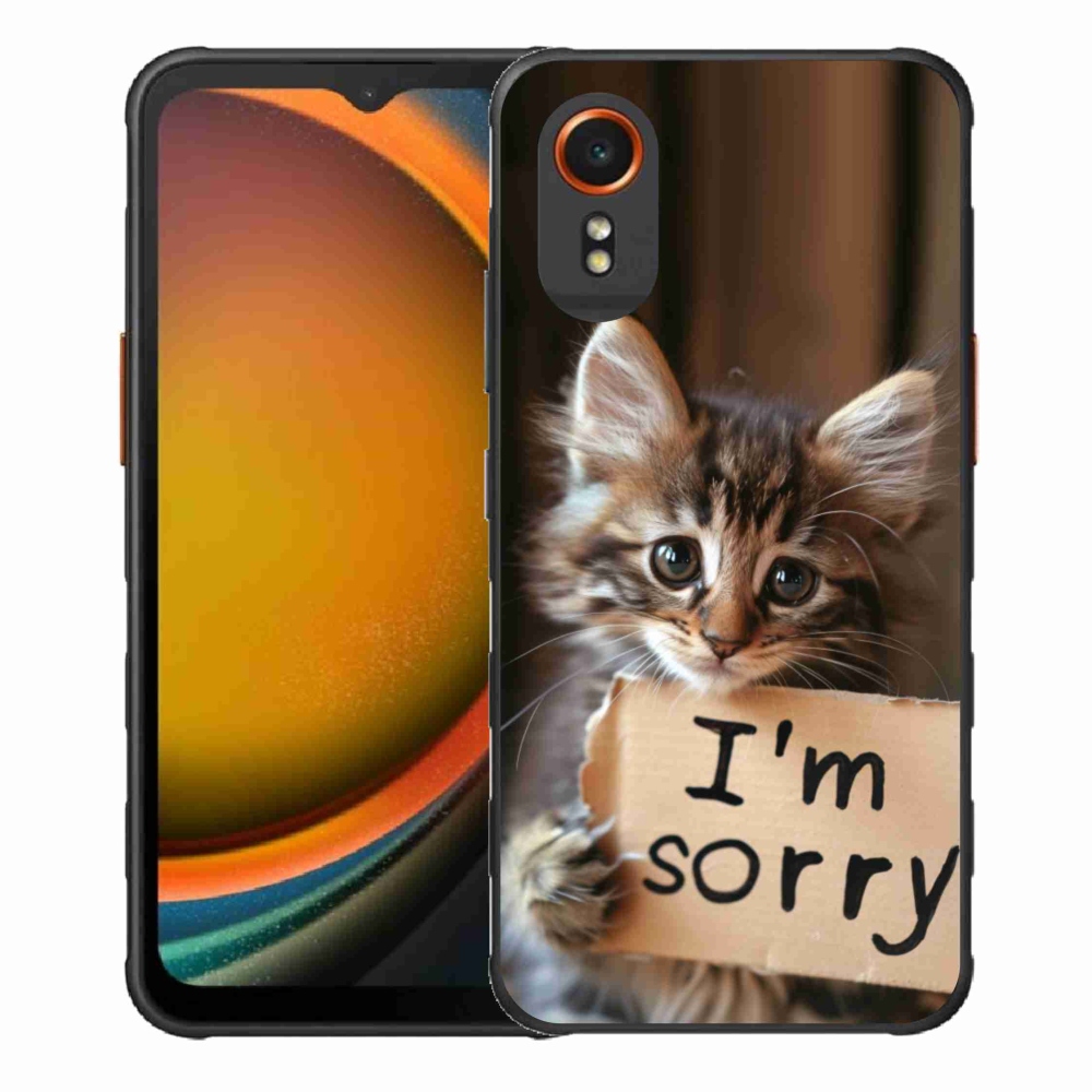 Gélový kryt mmCase na Samsung Galaxy Xcover 7 - mačacie ospravedlnenie