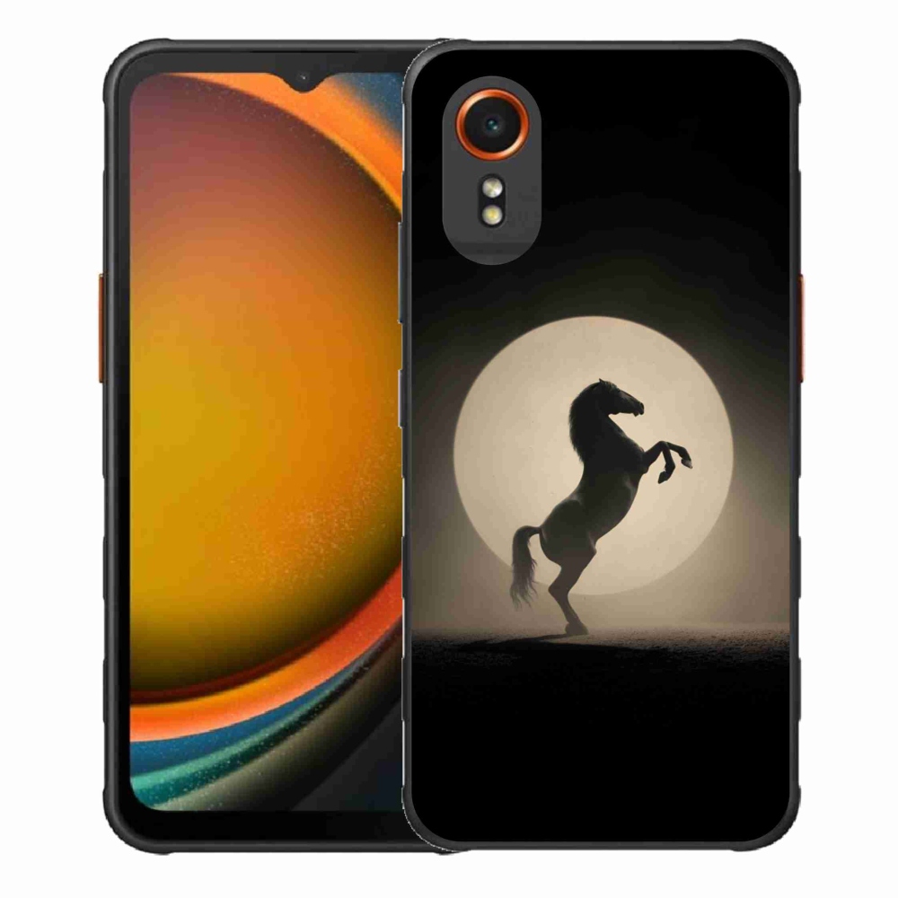 Gélový kryt mmCase na Samsung Galaxy Xcover 7 - kôň v siluete