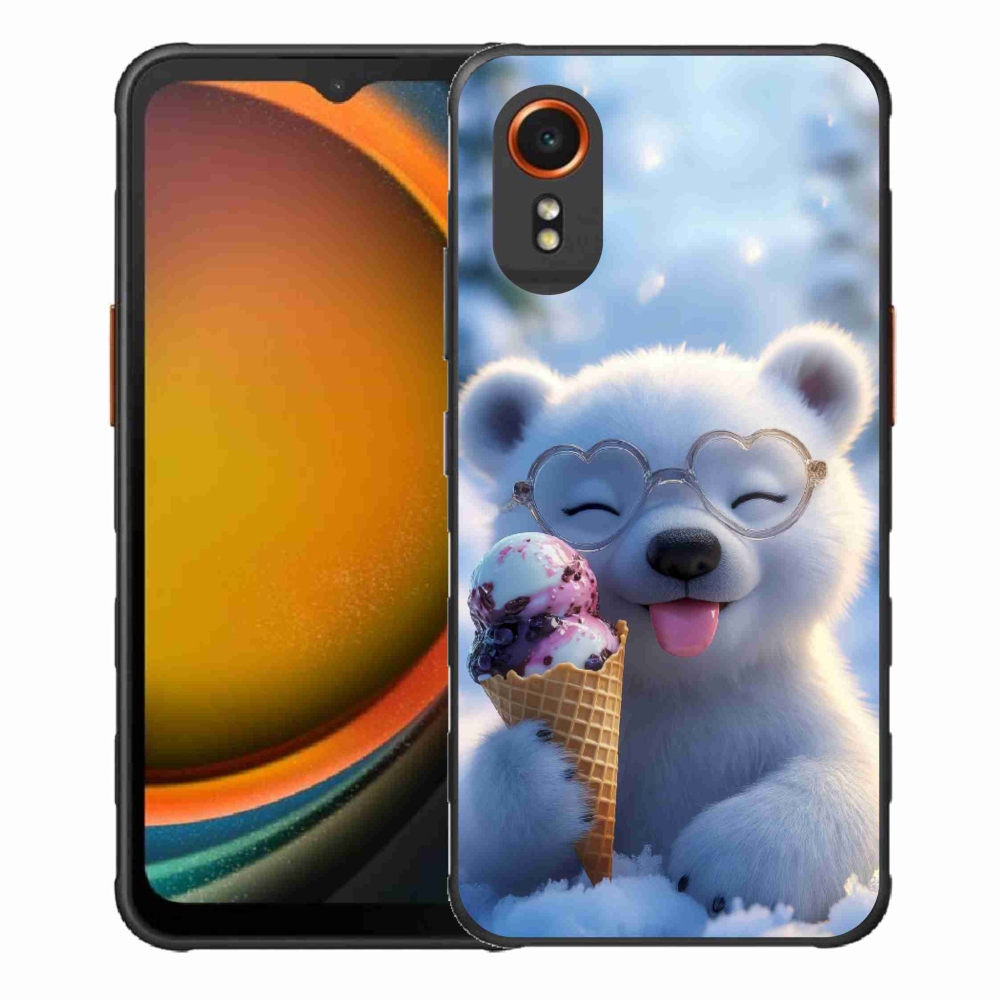 Gélový kryt mmCase na Samsung Galaxy Xcover 7 - medvedík so zmrzlinou