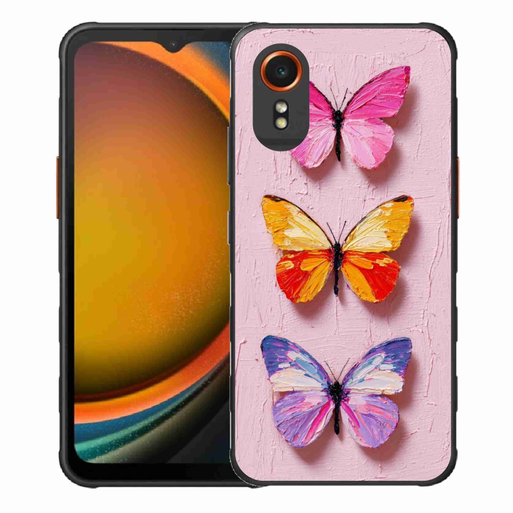Gélový kryt mmCase na Samsung Galaxy Xcover 7 - motýlia trojica