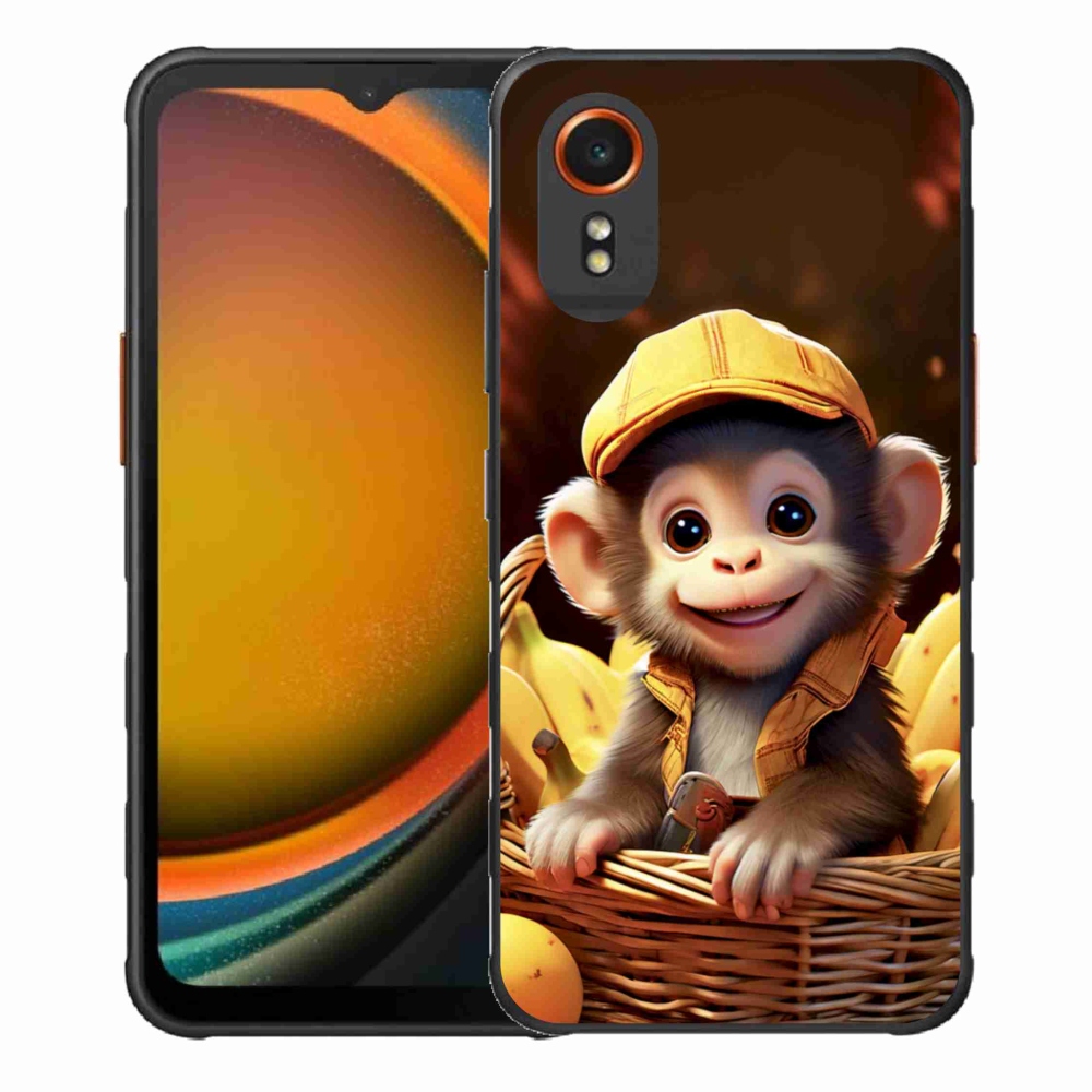 Gélový kryt mmCase na Samsung Galaxy Xcover 7 - opice v košíku