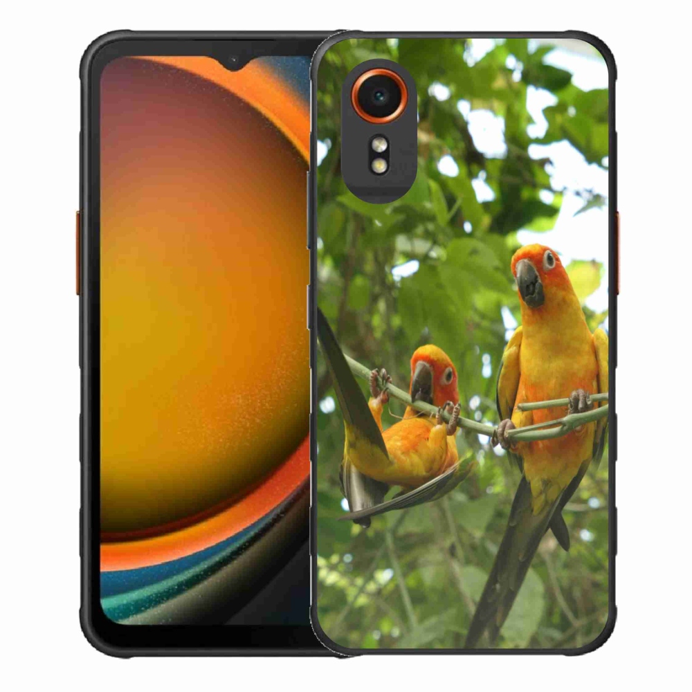 Gélový kryt mmCase na Samsung Galaxy Xcover 7 - papagáje aratingy