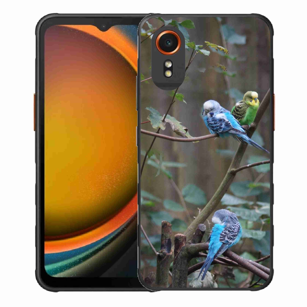 Gélový kryt mmCase na Samsung Galaxy Xcover 7 - papagáje na vetve