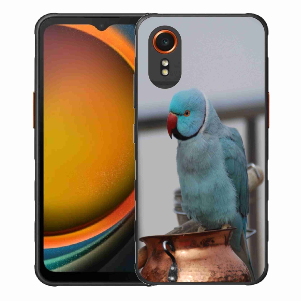 Gélový kryt mmCase na Samsung Galaxy Xcover 7 - papagáj alexander modrý