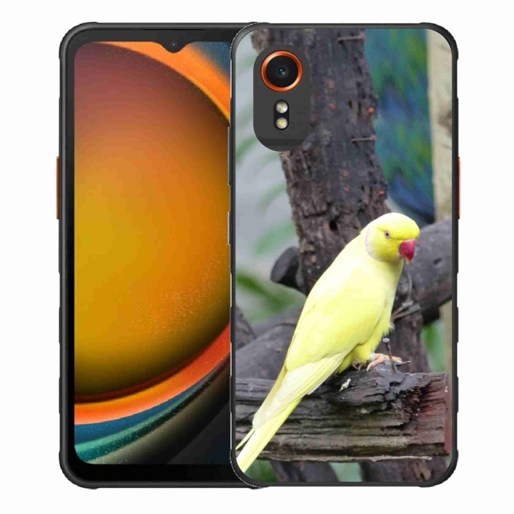 Gélový kryt mmCase na Samsung Galaxy Xcover 7 - papagáj alexander žltý