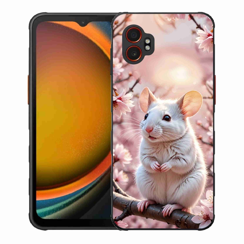 Gélový kryt mmCase na Samsung Galaxy Xcover 7 Pro - biela myš na vetve