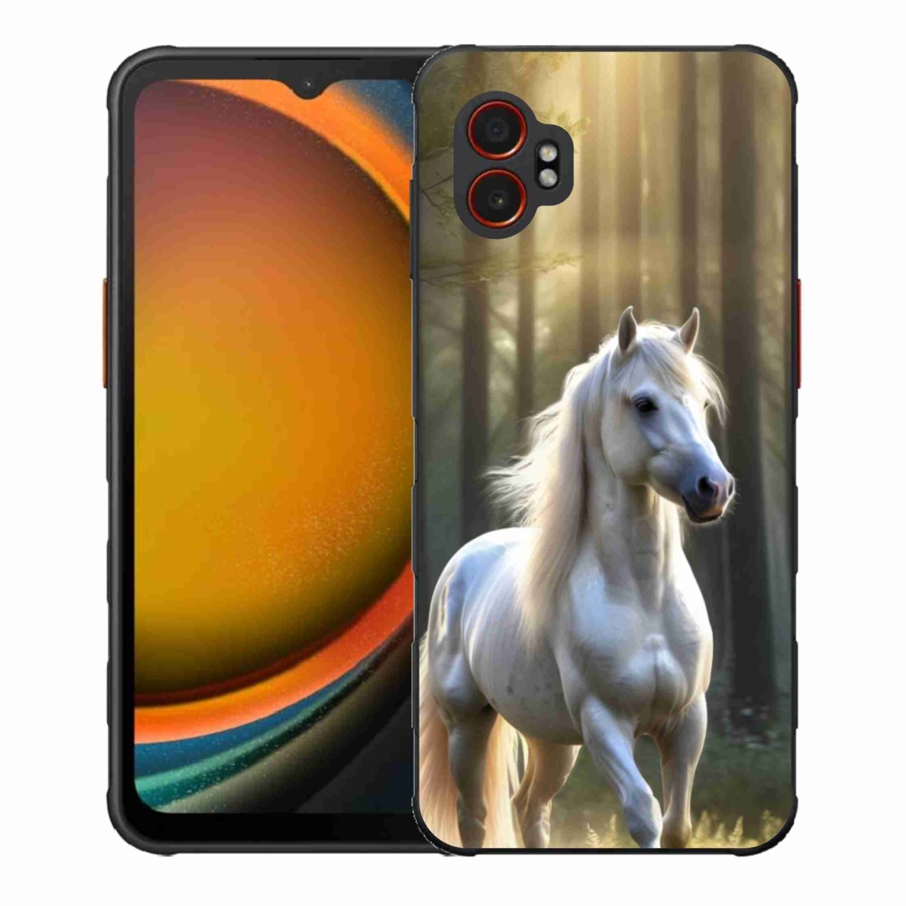 Gélový kryt mmCase na Samsung Galaxy Xcover 7 Pro - biely kôň 3