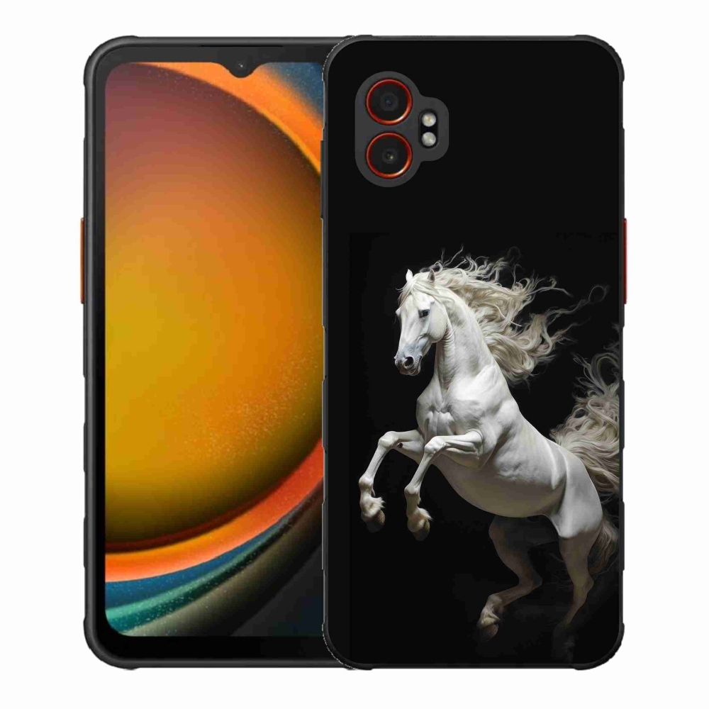 Gélový kryt mmCase na Samsung Galaxy Xcover 7 Pro - biely kôň 4