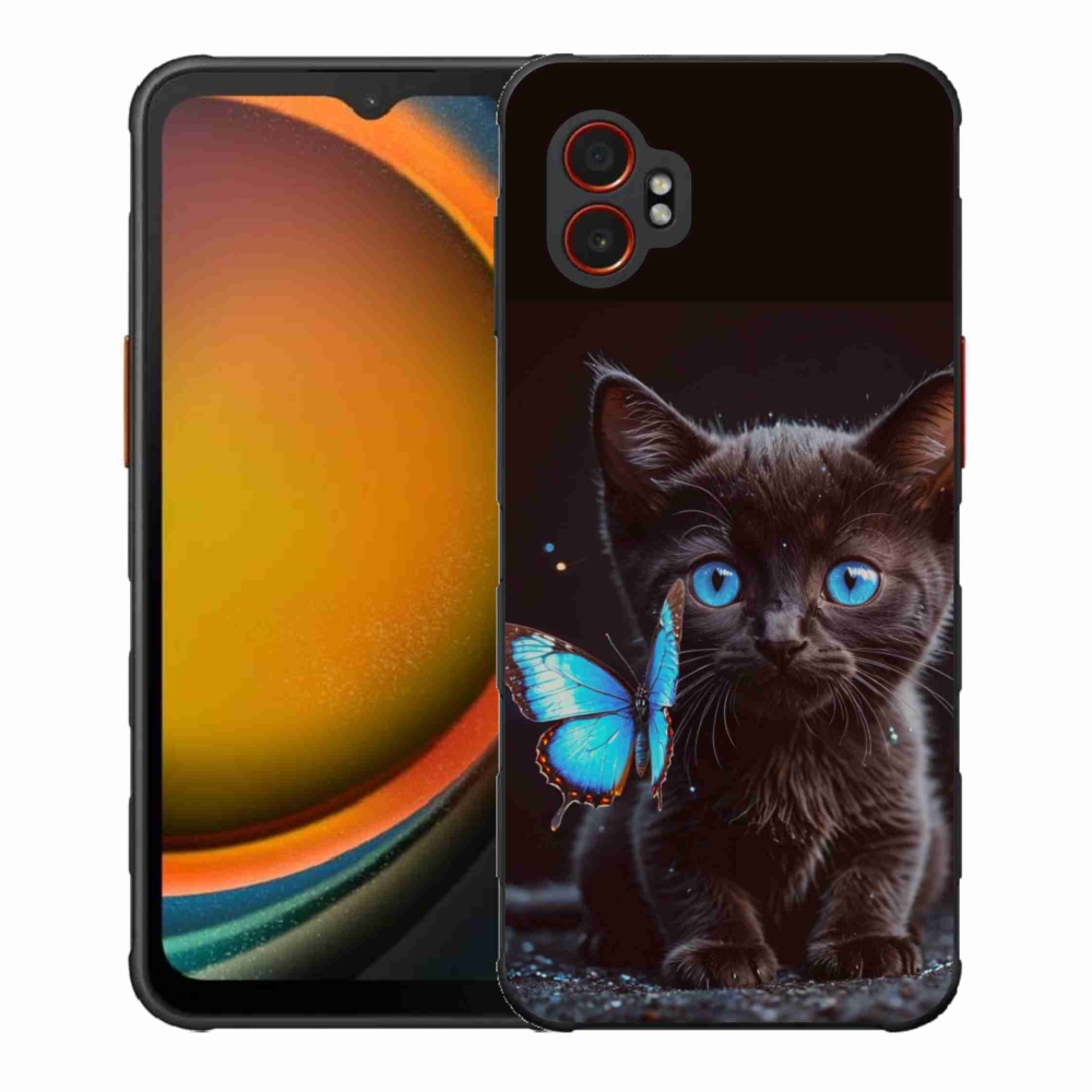 Gélový kryt mmCase na Samsung Galaxy Xcover 7 Pro - čierne mačiatko 3