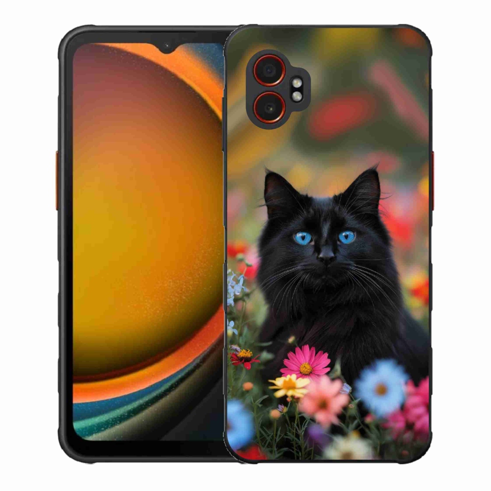 Gélový kryt mmCase na Samsung Galaxy Xcover 7 Pro - čierne mačiatko 4