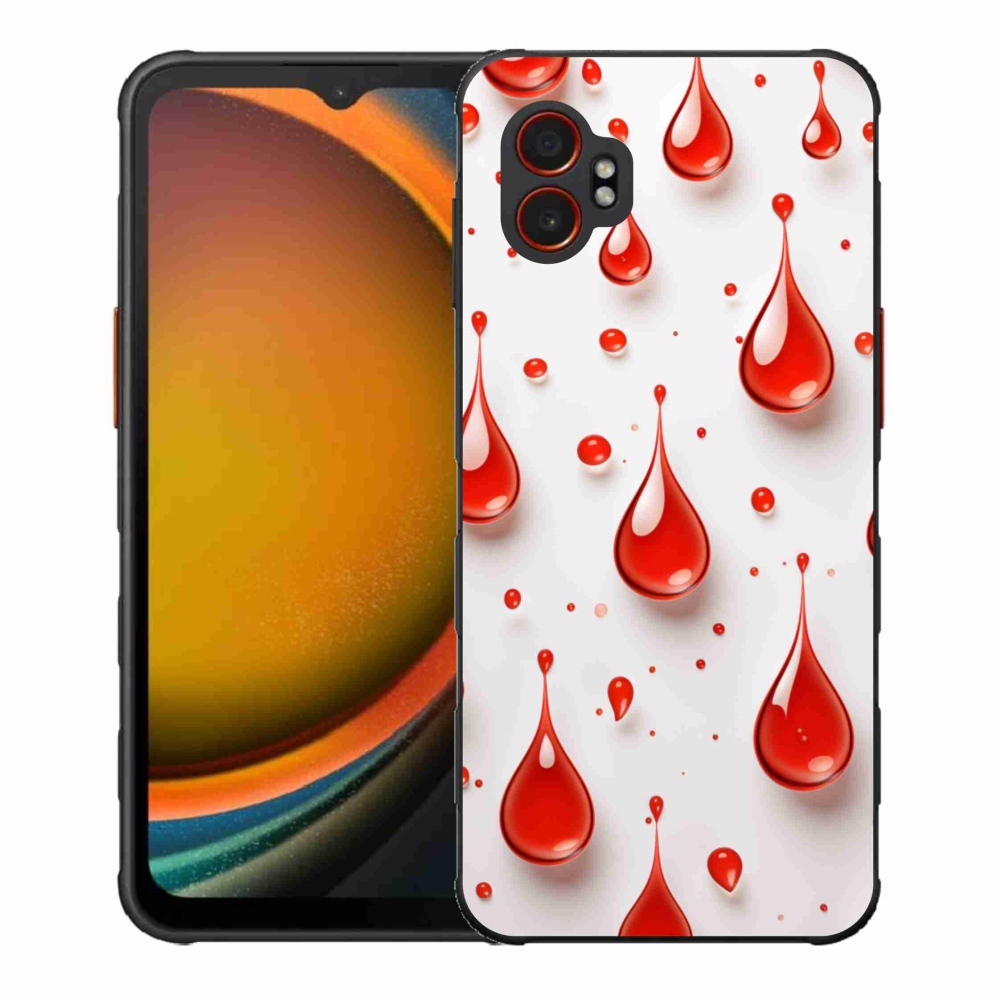 Gélový kryt mmCase na Samsung Galaxy Xcover 7 Pro - červené kvapky