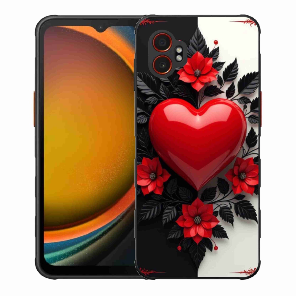 Gélový kryt mmCase na Samsung Galaxy Xcover 7 Pro - červené srdce