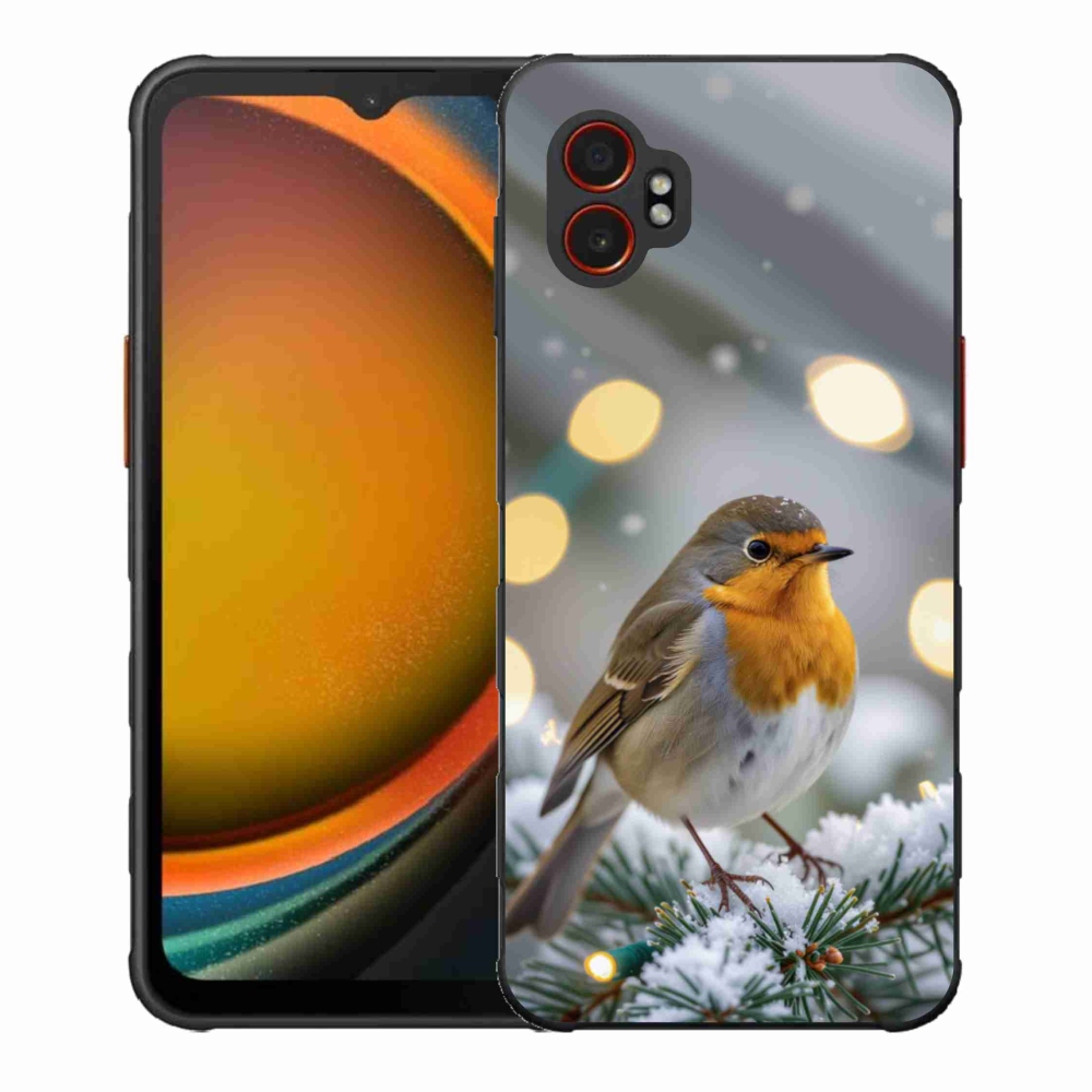 Gélový kryt mmCase na Samsung Galaxy Xcover 7 Pro - červienka v zime