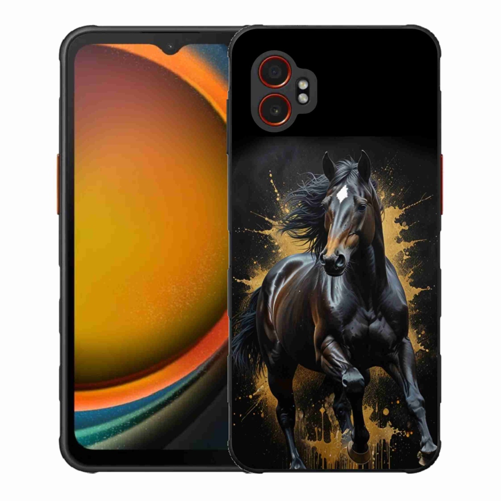 Gélový kryt mmCase na Samsung Galaxy Xcover 7 Pro - elegantný čierny žrebec