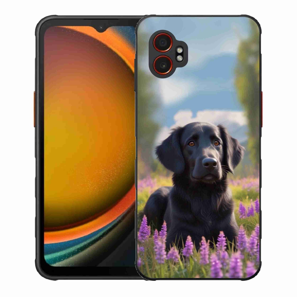 Gélový kryt mmCase na Samsung Galaxy Xcover 7 Pro - elegantný čierny retriever