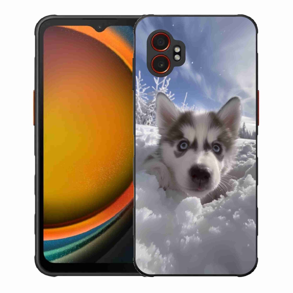 Gélový kryt mmCase na Samsung Galaxy Xcover 7 Pro - husky v snehu