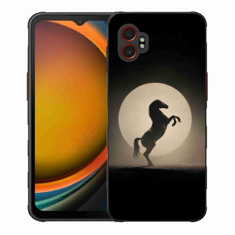 Gélový kryt mmCase na Samsung Galaxy Xcover 7 Pro - kôň v siluete