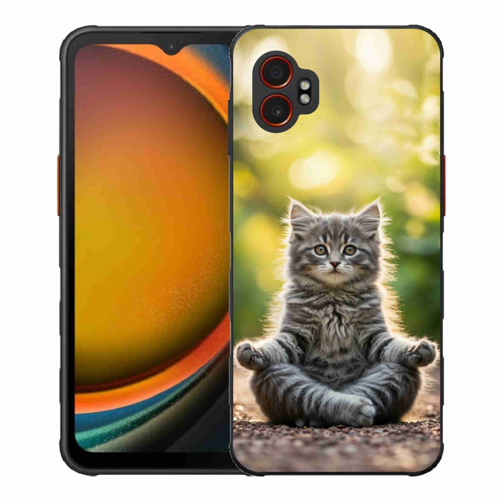 Gélový kryt mmCase na Samsung Galaxy Xcover 7 Pro - meditujúce mačiatko