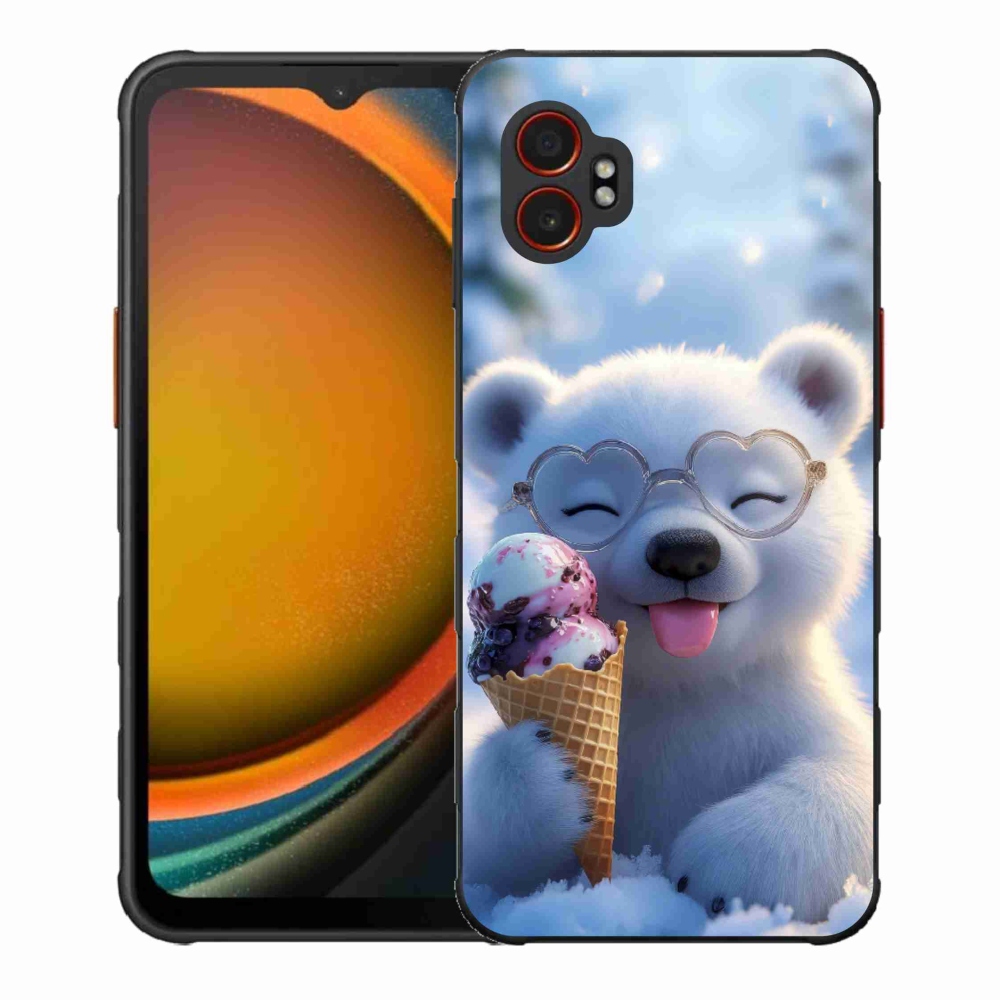 Gélový kryt mmCase na Samsung Galaxy Xcover 7 Pro - medvedík so zmrzlinou